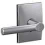 Schlage Custom Broadway Passage & Privacy Door Lever Set with Century Trim Satin Chrome