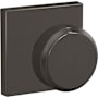 Schlage Custom Bowery Passage & Privacy Door Knob Set with Collins Trim Black Stainless