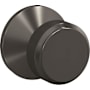 Schlage Custom Bowery Passage & Privacy Door Knob Set with Kinsler Trim Black Stainless