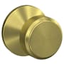 Schlage Custom Bowery Passage & Privacy Door Knob Set with Kinsler Trim Satin Brass