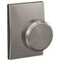Schlage Custom Bowery Passage & Privacy Door Knob Set with Century Trim Satin Nickel