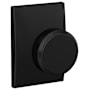 Schlage Custom Bowery Passage & Privacy Door Knob Set with Century Trim Matte Black