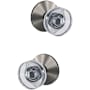 Schlage Custom Dawes Passage & Privacy Door Knob Set with Kinsler Trim Satin Nickel