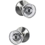 Schlage Custom Dawes Passage & Privacy Door Knob Set with Kinsler Trim Bright Chrome