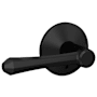 Schlage Custom Dempsey Passage & Privacy Door Lever Set with Kinsler Trim Matte Black