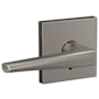 Schlage Custom Eller Passage & Privacy Door Lever Set with Collins Trim Satin Nickel