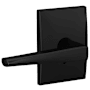 Schlage Custom Eller Passage & Privacy Door Lever Set with Century Trim Matte Black