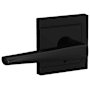 Schlage Custom Eller Passage & Privacy Door Lever Set with Upland Trim Matte Black