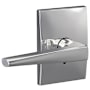 Schlage Custom Eller Passage & Privacy Door Lever Set with Century Trim Bright Chrome