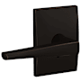 Schlage Custom Eller Passage & Privacy Door Lever Set with Century Trim Aged Bronze