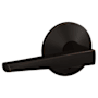 Schlage Custom Eller Passage & Privacy Door Lever Set with Kinsler Trim Aged Bronze