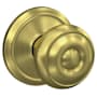Schlage Custom Georgian Passage & Privacy Door Knob Set with Alden Trim Satin Brass