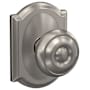Schlage Custom Georgian Passage & Privacy Door Knob Set with Camelot Trim Satin Nickel
