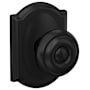 Schlage Custom Georgian Passage & Privacy Door Knob Set with Camelot Trim Matte Black