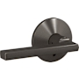 Schlage Custom Latitude Passage & Privacy Door Lever Set with Kinsler Trim Black Stainless