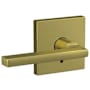 Schlage Custom Latitude Passage & Privacy Door Lever Set with Collins Trim Satin Brass