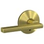 Schlage Custom Latitude Passage & Privacy Door Lever Set with Kinsler Trim Satin Brass