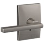 Schlage Custom Latitude Passage & Privacy Door Lever Set with Century Trim Satin Nickel