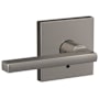 Schlage Custom Latitude Passage & Privacy Door Lever Set with Collins Trim Satin Nickel