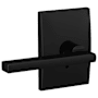 Schlage Custom Latitude Passage & Privacy Door Lever Set with Century Trim Matte Black