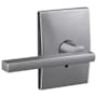 Schlage Custom Latitude Passage & Privacy Door Lever Set with Century Trim Satin Chrome
