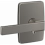 Schlage Custom Northbrook Passage or Privacy Door Lever Set with Greene Trim Satin Nickel