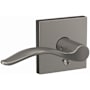 Schlage Custom Pennant Passage or Privacy Door Lever Set with Collins Trim Satin Nickel