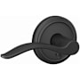 Schlage Custom Pennant Passage or Privacy Door Lever Set with Indy Trim Matte Black