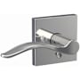 Schlage Custom Pennant Passage or Privacy Door Lever Set with Collins Trim Bright Chrome