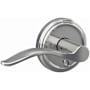 Schlage Custom Pennant Passage or Privacy Door Lever Set with Indy Trim Bright Chrome