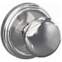 Schlage Custom Plymouth Passage or Privacy Door Knob Set with Indy Trim Bright Chrome