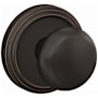 Schlage Custom Plymouth Passage or Privacy Door Knob Set with Indy Trim Aged Bronze