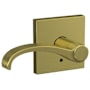 Schlage Custom Whitney Passage & Privacy Door Lever Set with Collins Trim Satin Brass