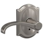 Schlage Custom Whitney Passage & Privacy Door Lever Set with Camelot Trim Satin Nickel