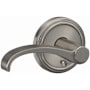 Schlage Custom Whitney Passage or Privacy Door Lever Set with Indy Trim Satin Nickel