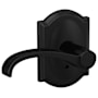 Schlage Custom Whitney Passage & Privacy Door Lever Set with Camelot Trim Matte Black