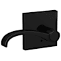 Schlage Custom Whitney Passage & Privacy Door Lever Set with Collins Trim Matte Black