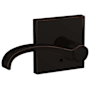 Schlage Custom Whitney Passage & Privacy Door Lever Set with Collins Trim Aged Bronze