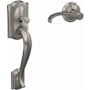 Schlage Custom Alden Lower Handleset for Schlage Deadbolts with Interior Whitney Lever and Camelot Rose Satin Nickel