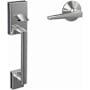 Schlage Custom Century Lower Handleset for Schlage Deadbolts with Interior Eller Lever and Kinsler Rose Bright Chrome