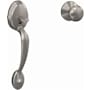 Schlage Custom Kinsler Lower Handleset for Schlage Deadbolts with Interior Plymouth Lever and Plymouth Rose Satin Nickel