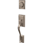 Schlage Custom Addison Keyed Entry Single Cylinder Sectional Handleset - Exterior Only Satin Nickel