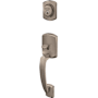 Schlage Custom Greenwich Single Cylinder Keyed Entry Sectional Handleset - Exterior Only Satin Nickel