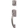 Schlage Custom Greenwich Single Cylinder Keyed Entry Sectional Handleset - Exterior Only Satin Chrome