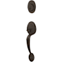 Schlage Custom Plymouth Keyed Entry Single Cylinder Sectional Handleset - Exterior Only Aged Bronze