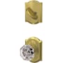 Schlage Custom Alexandria Single Cylinder Sectional Interior Pack with Camelot Rose Satin Brass