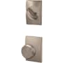 Schlage Custom Bowery Single Cylinder Sectional Interior Pack with Century Rose Satin Nickel