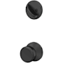 Schlage Custom Bowery Single Cylinder Sectional Interior Pack with Kinsler Rose Matte Black