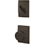 Schlage Custom Bowery Single Cylinder Sectional Interior Pack with Century Rose Aged Bronze