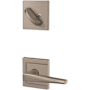 Schlage Custom Eller Single Cylinder Sectional Interior Pack with Upland Rose - Exterior Handleset Sold Separately Satin Nickel